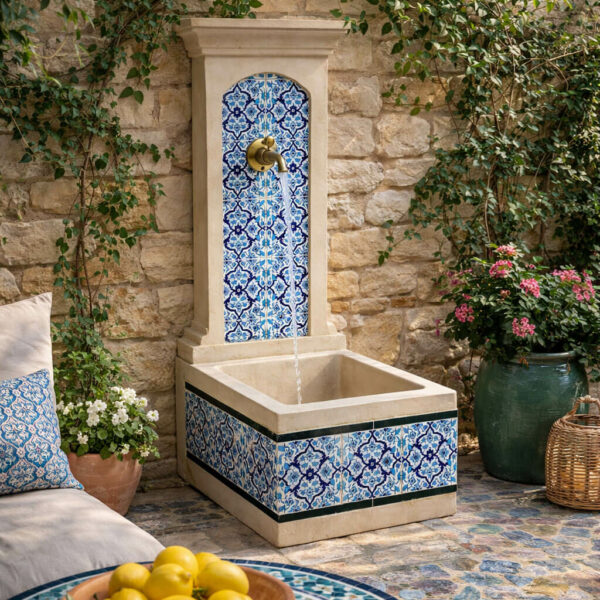 Fontaine murale exterieur en faïence FM20 couv 2