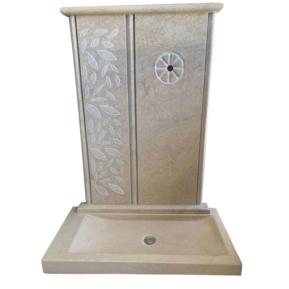 Fontaine murale exterieur en marbre FMM05