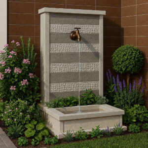 Fontaine murale pour extérieur en marbre FMM10