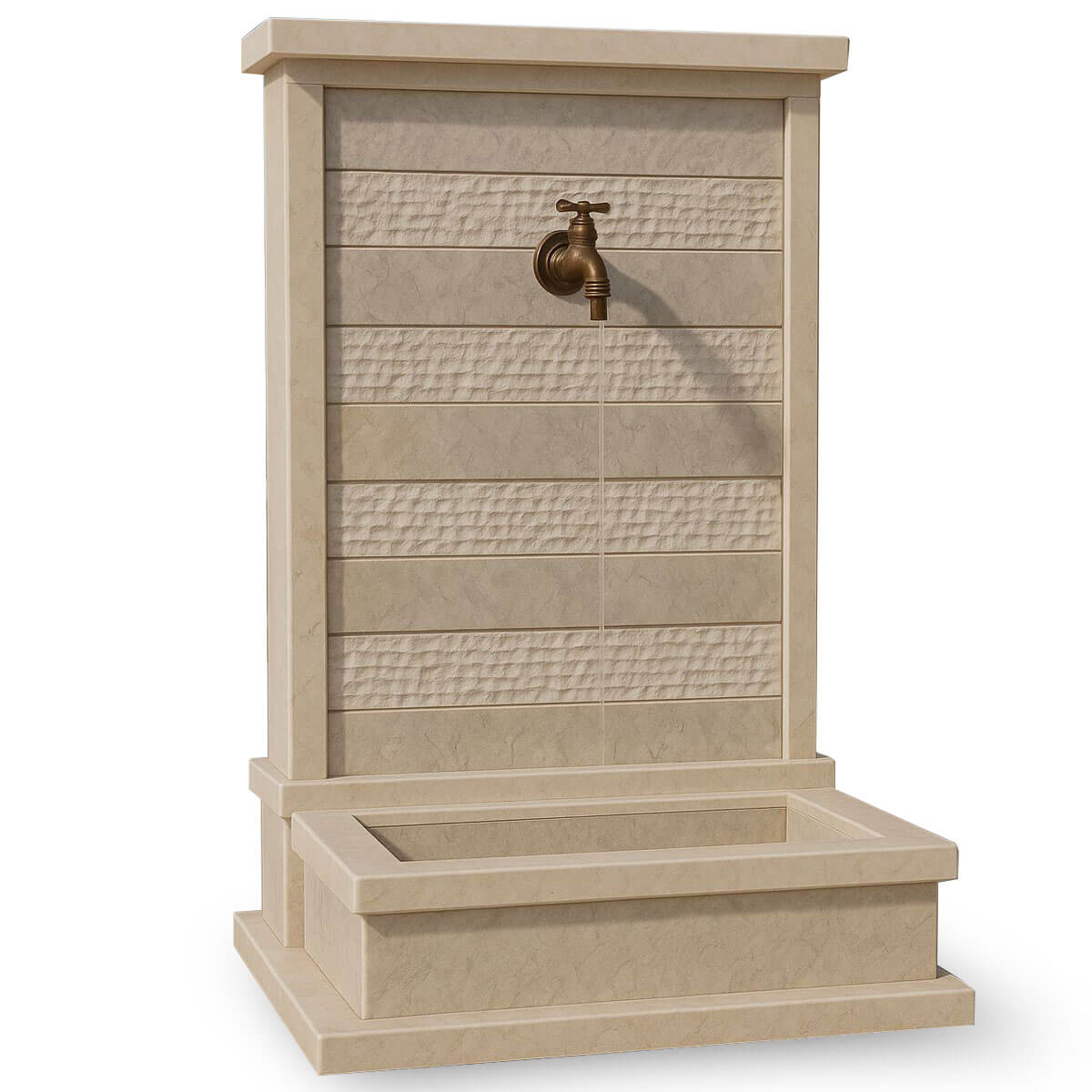 Fontaine murale pour exterieur en marbre FMM10