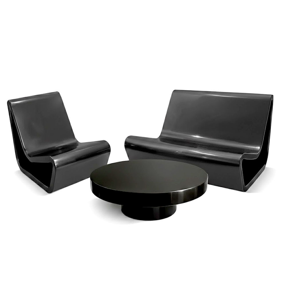 Kit salon en resine modèle COSY noir