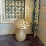 Lampe forme champignon en résine H62cm Réf LM001 reel
