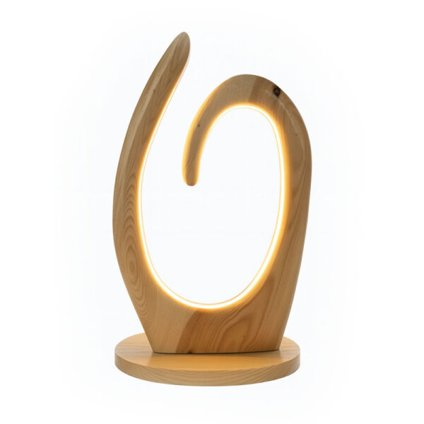 Lampe de table moderne de salon en bois noble sculpté