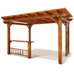 Pergola coin repas extérieur en bois