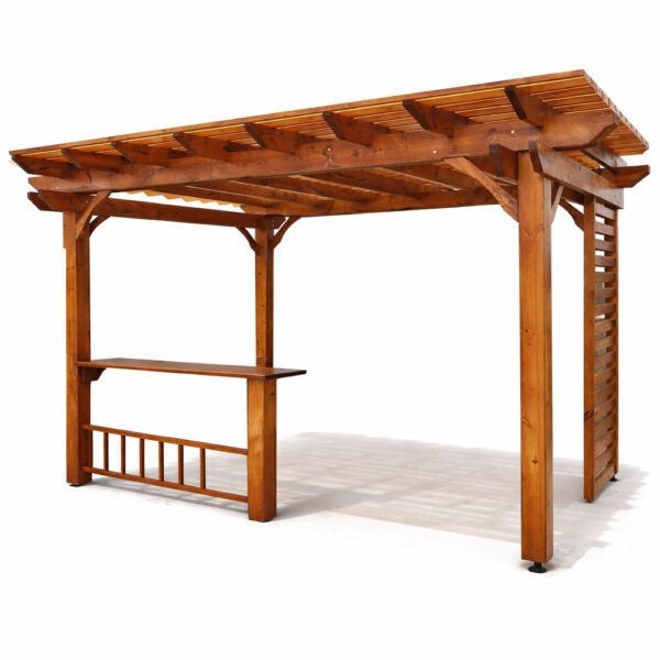 Pergola coin repas extérieur en bois