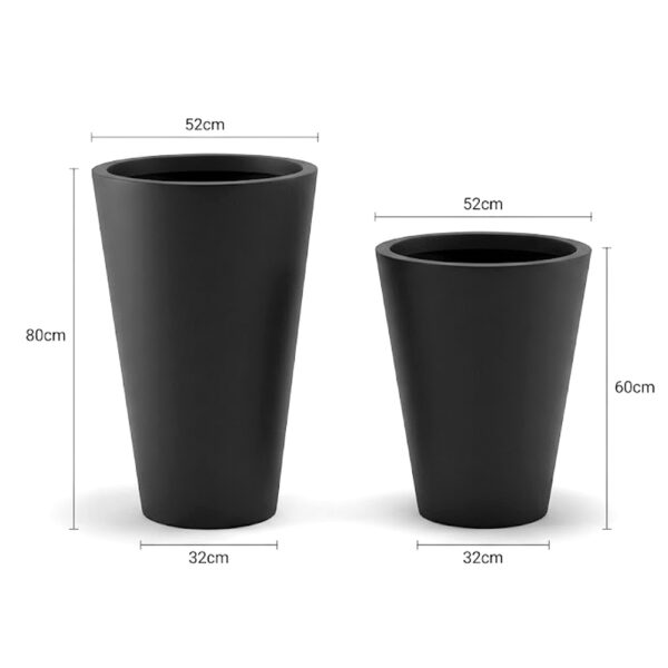 Pot Conique haut en resine diamètre 52cm fiche technique