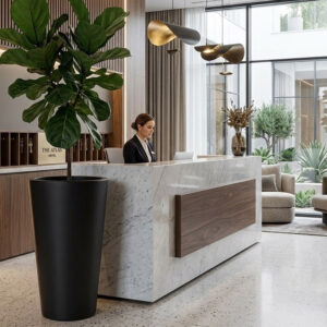 Pot conique géant en resine diamètre 80cm