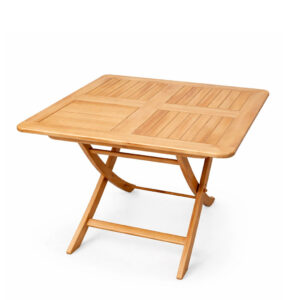 Accueil Table carrée pliable en bois hêtre de 1mx1m TA011