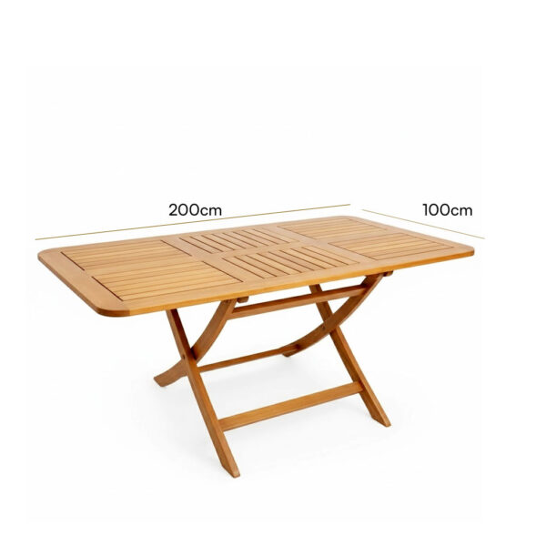 Table pliante rectangulaire en bois hêtre TA 008 dim