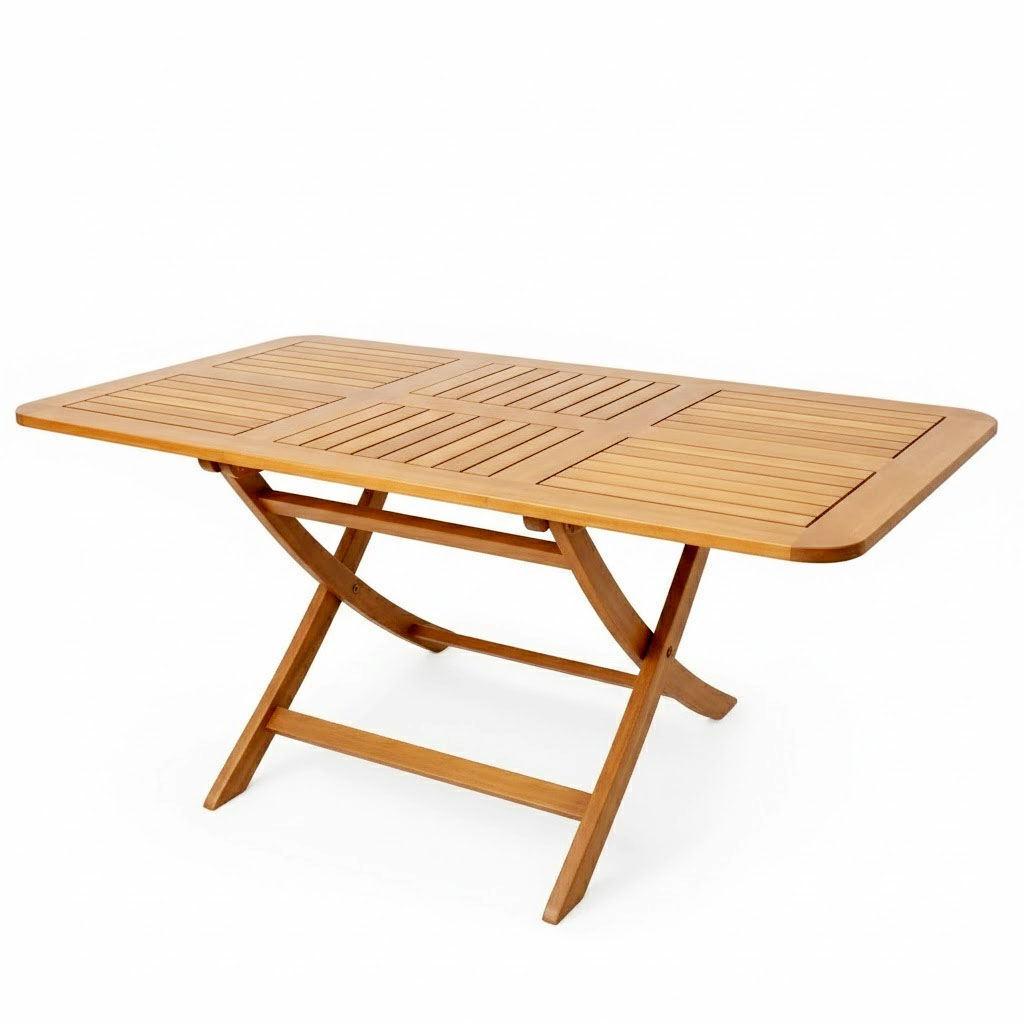 Table pliante rectangulaire en bois hêtre TA 008