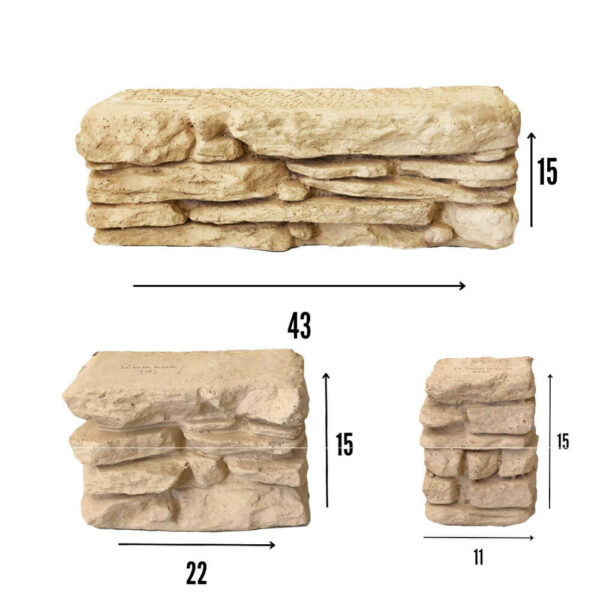 Bordure jardin en béton éclaté dim