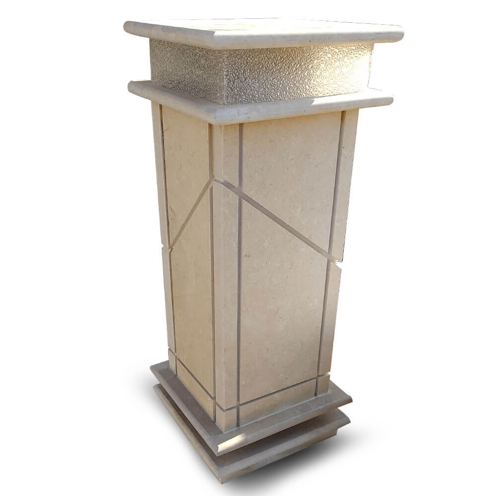 borne lumineuse en marbre jaune