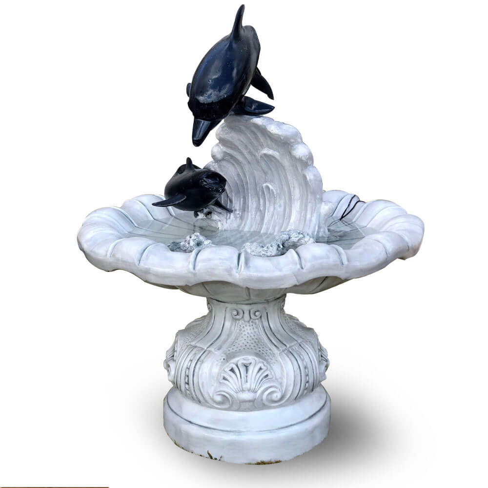 fontaine centrale decoratif Dauphins F029