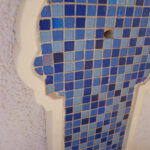 Fontaine murale en mosaique reel