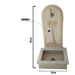 fontaine murale en marbre thala beige dim
