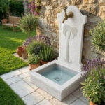 fontaine murale pour jardin en marbre FMM02 couv