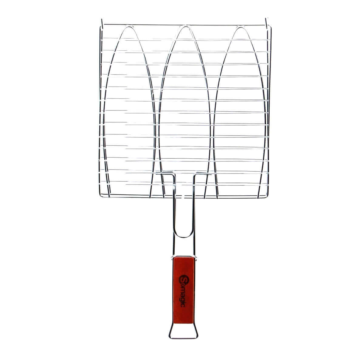 grille barbecue double poisson 28 x 28cm somagic