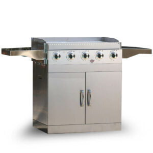 Plancha Pro au Gaz Inox 5 Brûleurs  sur socle