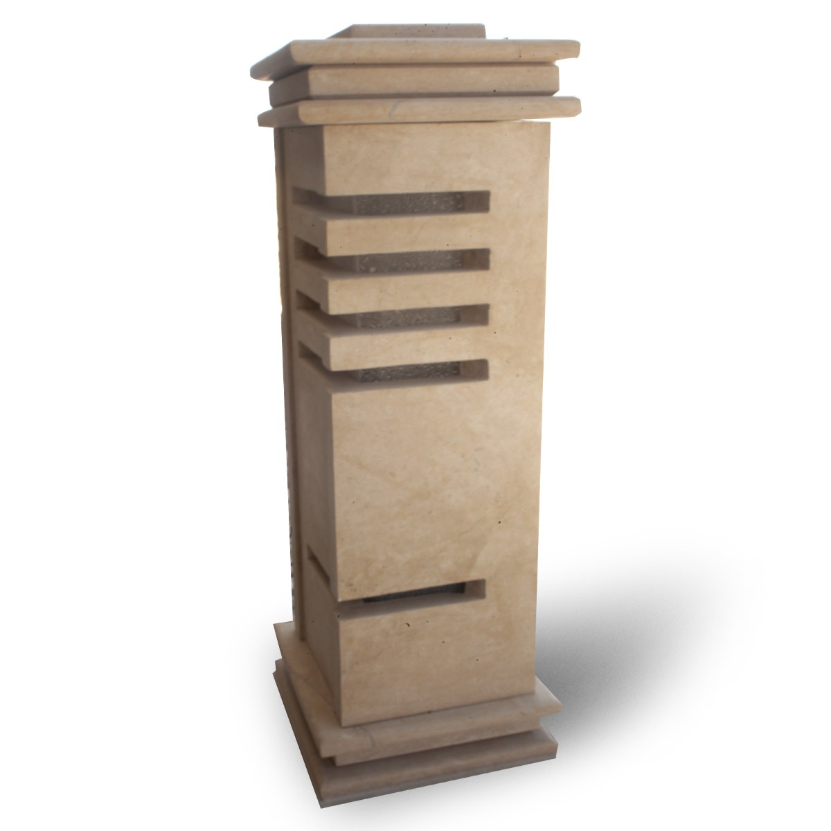 Borne éclairage jardin en marbre BE04 ref ble04