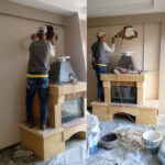 Cheminée Traditionnelle avec Banquettes CHP11 construction 2