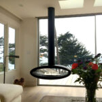 Cheminée au Bioéthanol de Plafond 112 cm reel 2