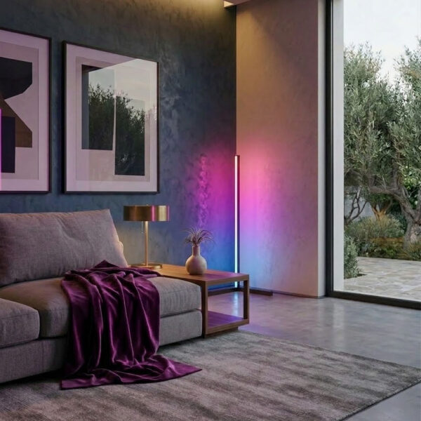 Lampadaire Led sur pied modèle KONA 100cm connecté