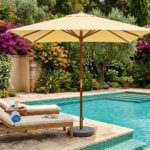 Parasol Octogonal en Bois Hêtre Ø 300 cm couv