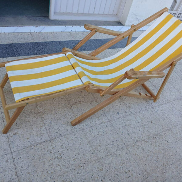 Chaise Longue Pliable avec Repose-Pieds Intégré CL003 reel1
