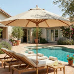 Parasol octogonal en bois hêtre Dune 400x400cm couv