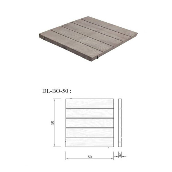 Dallage imitation bois en micro béton Fibré DL-BO50 dim