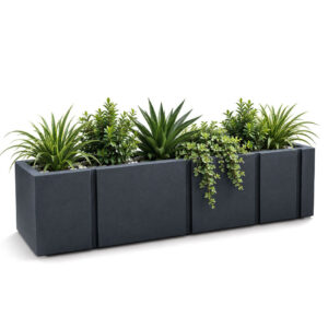 Accueil Bac à fleurs Rectangulaire en GFRC modèle STRIPE120cm