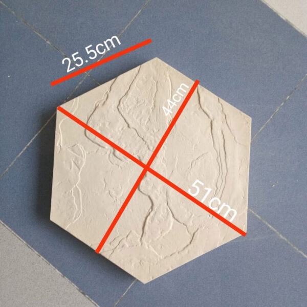 Carrelage Hexagonal Ramé en micro beton DL-HR51 fiche technique