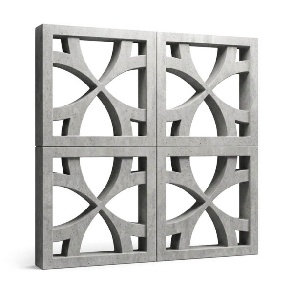 Claustra Béton GRC Motif Arcs Croisés Réf CL25