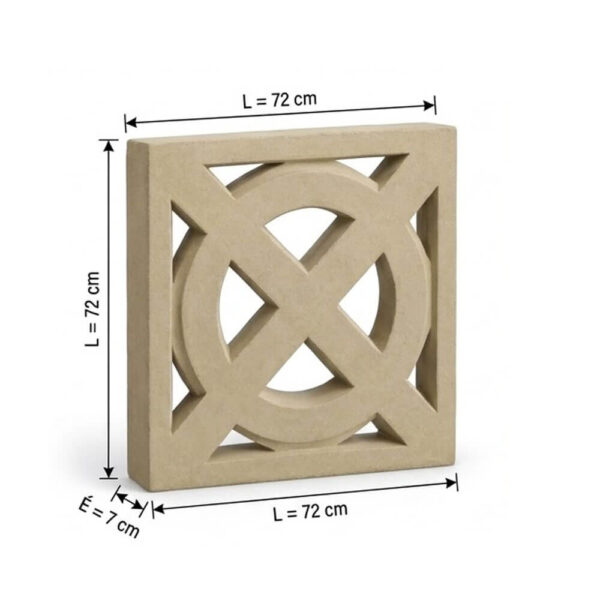 Claustra Géométrique en Béton Estampé Réf CL18 dim