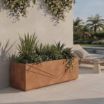 Jardinière Rectangulaire avec lignes géométriques FOLD120 couv