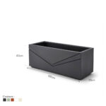 Jardinière Rectangulaire avec lignes géométriques FOLD120 dim